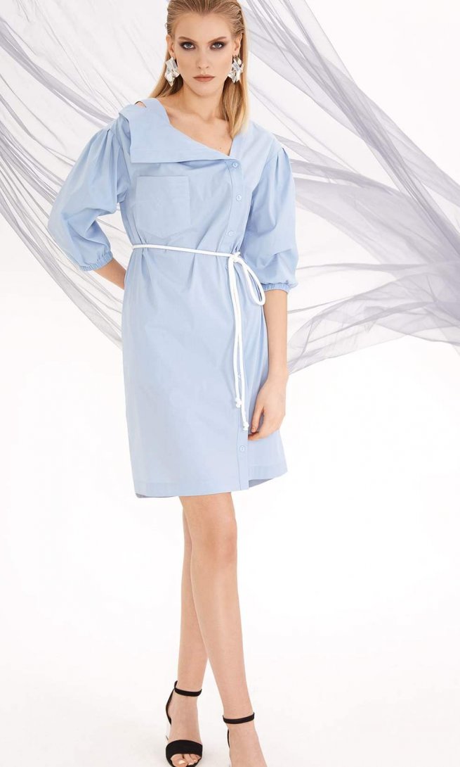 Платье Di-Lia Fashion 0219 голубое