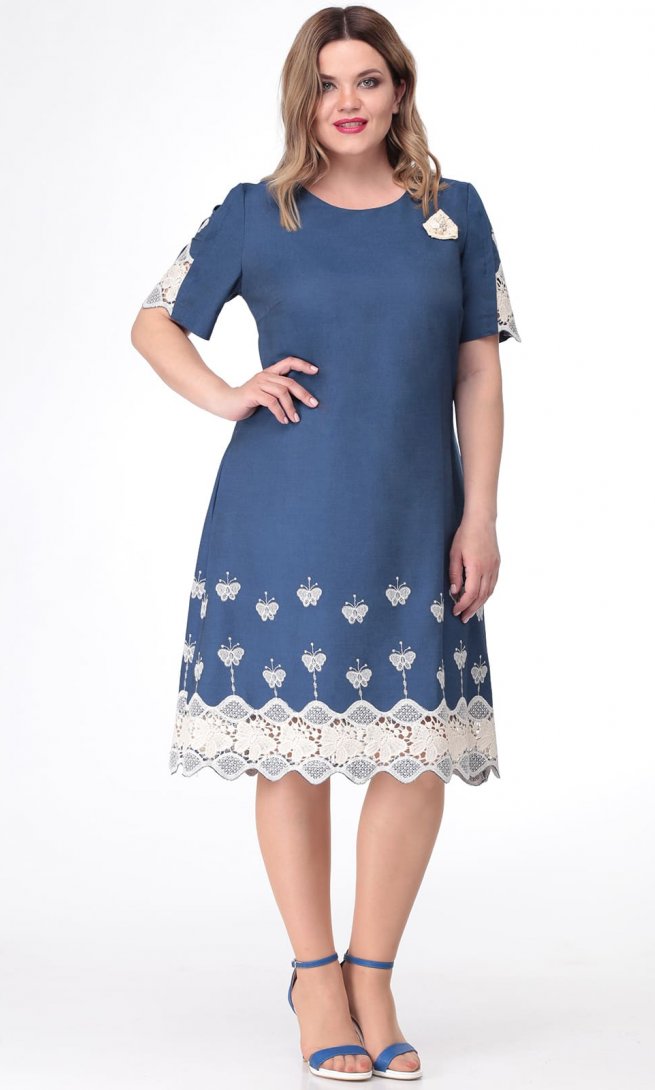 Платье Ladis Line 1087 голубое