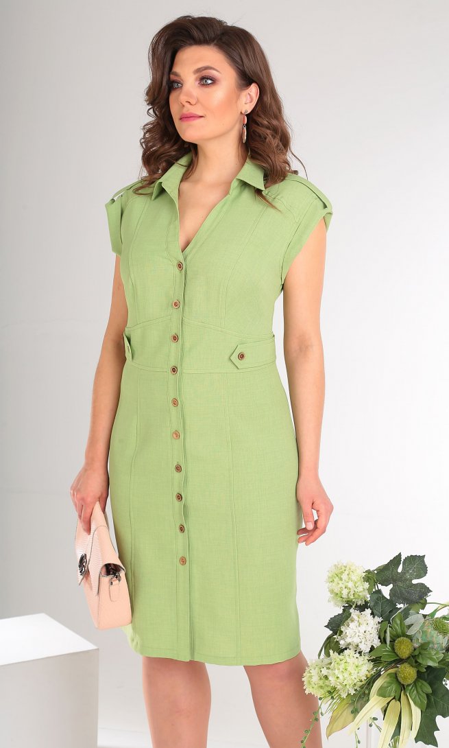 Платье Мода Юрс 2346 светло-зеленое