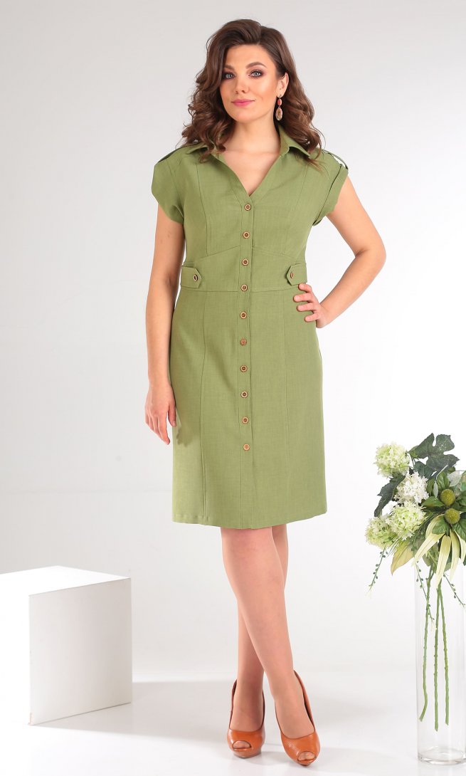 Платье Мода Юрс 2346 зеленое