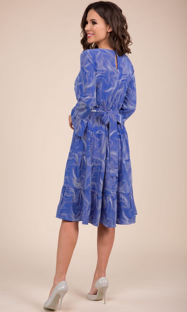 Платье Teffi Style 1393 синяя волна
